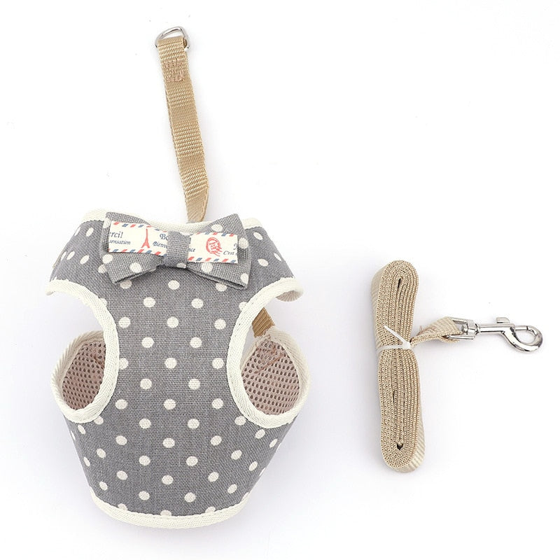 Bowknot Cat Harnesses - Gray / S - cat harness leash