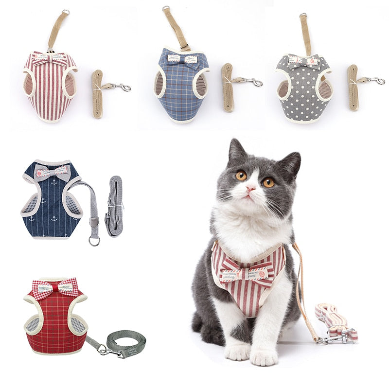 Bowknot Cat Harnesses - cat harness leash