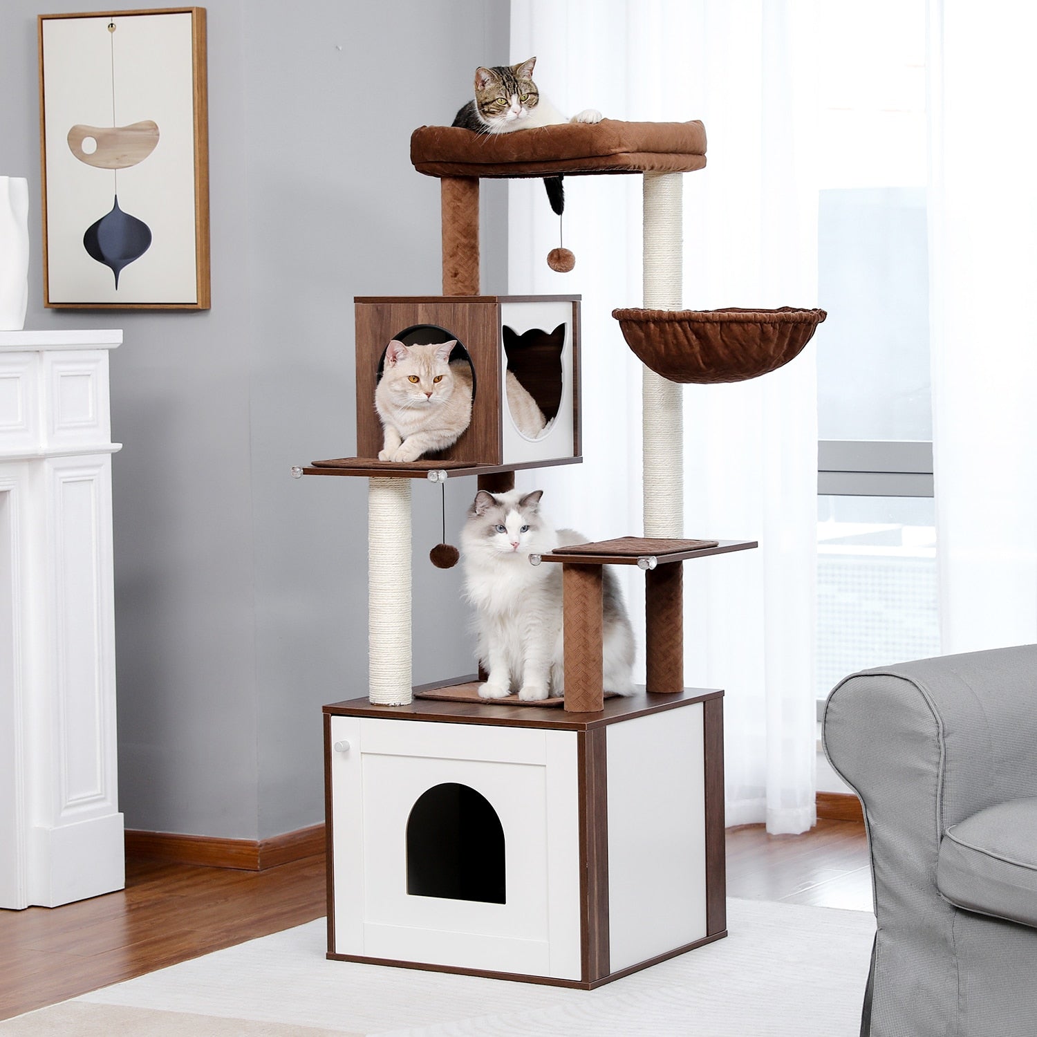 Box Cat Tree - Brown / XL / United States