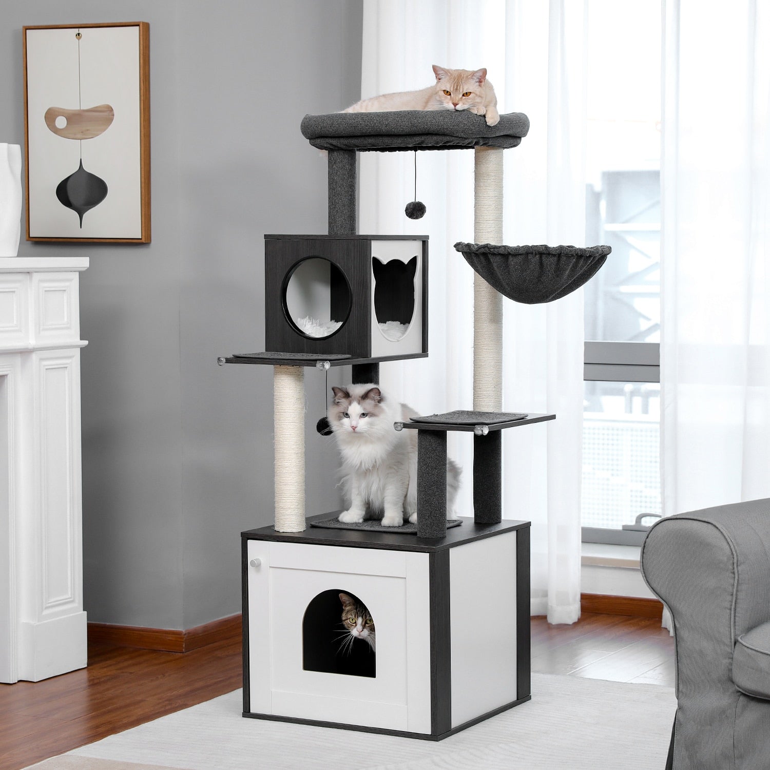 Box Cat Tree - Black / XL / United States