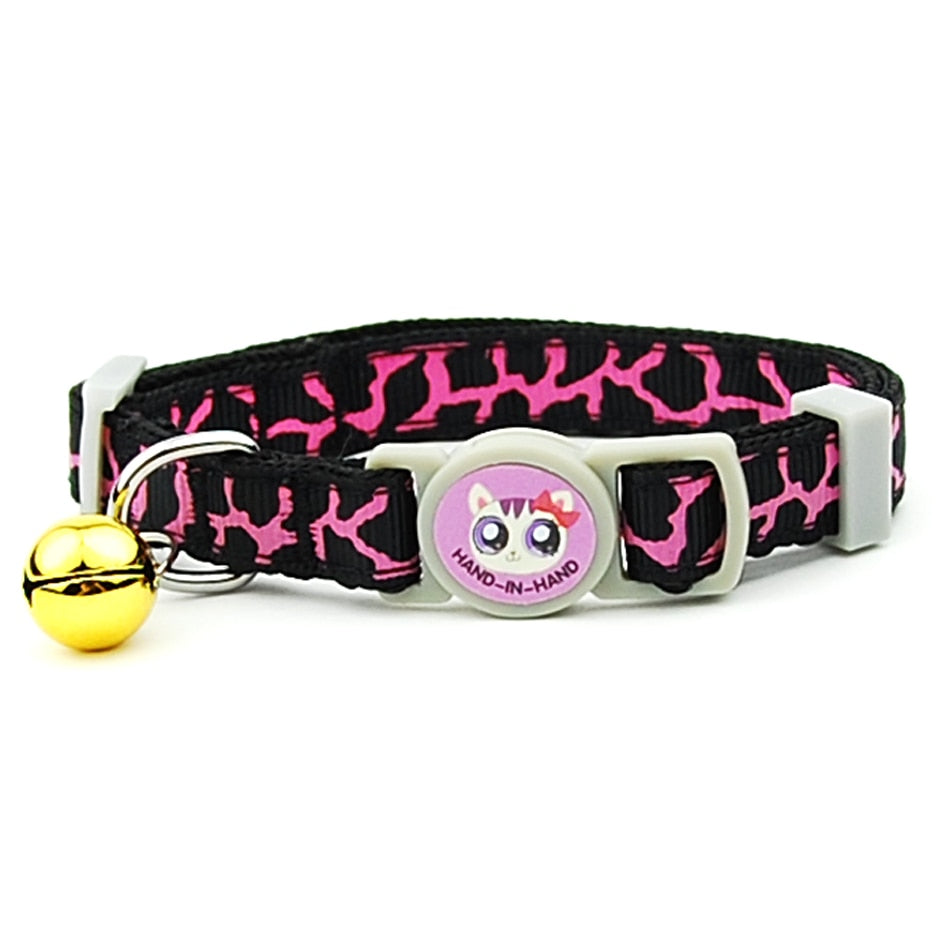 Breakaway Cat Collars - Black Giraffe Grain / Width 1.0cm -
