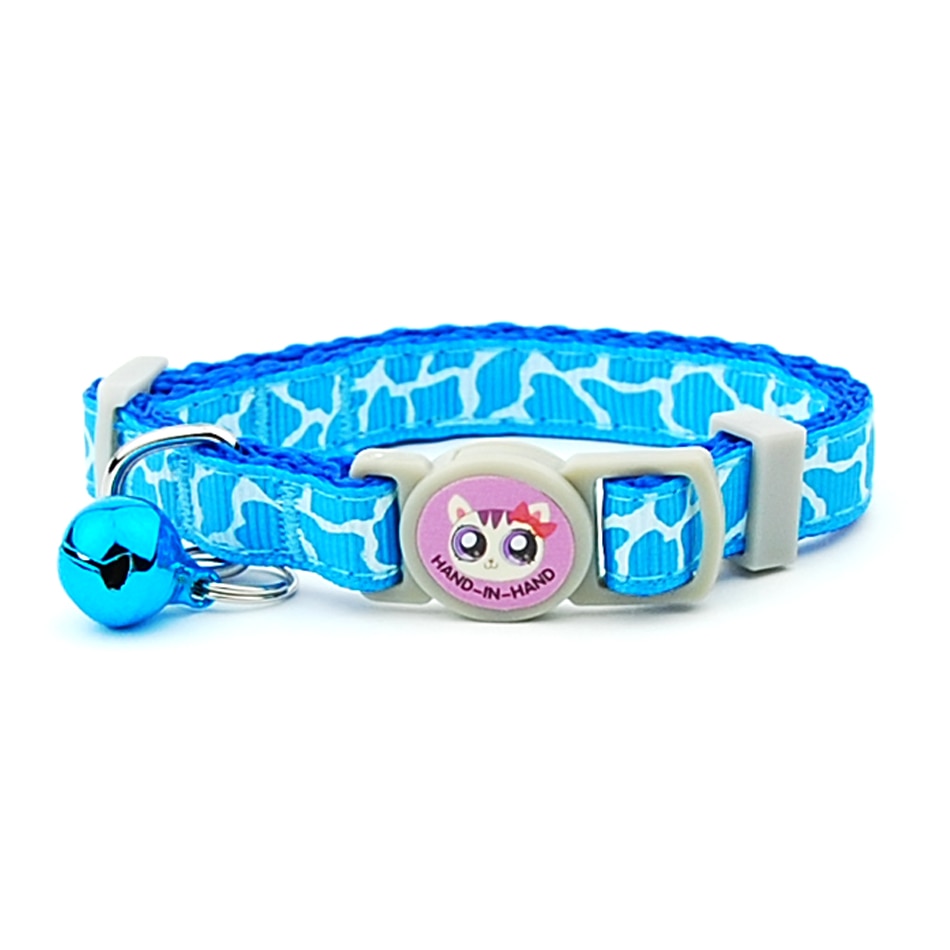 Breakaway Cat Collars - Blue Giraffe Grain / Width 1.0cm -