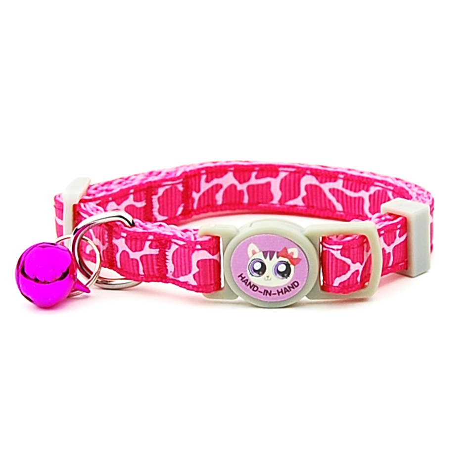 Breakaway Cat Collars - Pink Giraffe Grain / Width 1.0cm -