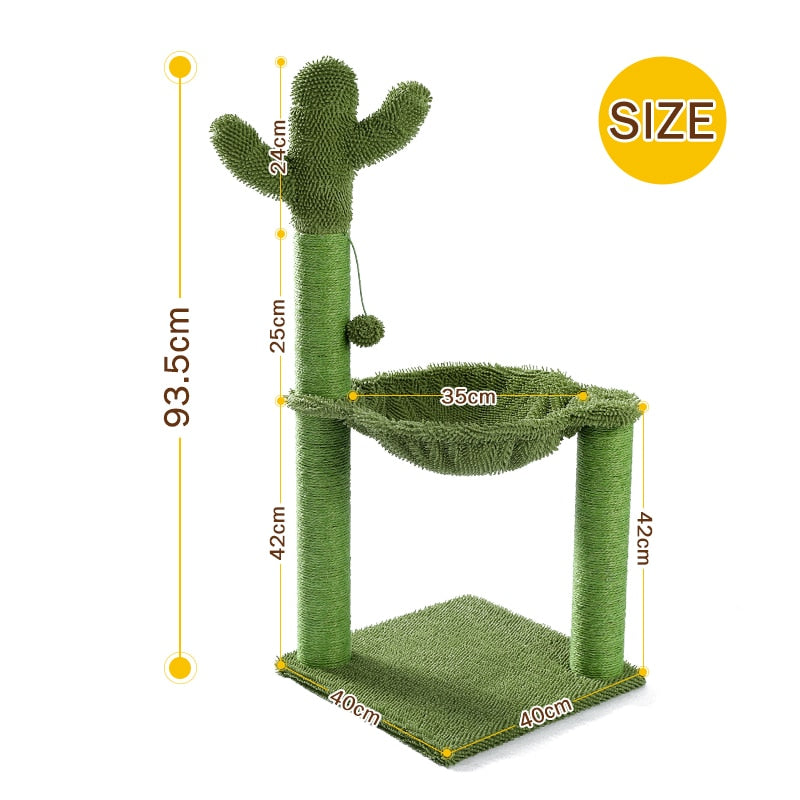 Cactus Hammock Cat Tree - Green / United States