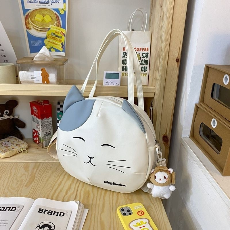 Canvas Cat Handbag - White / 37X9X31CM - Cat Handbag