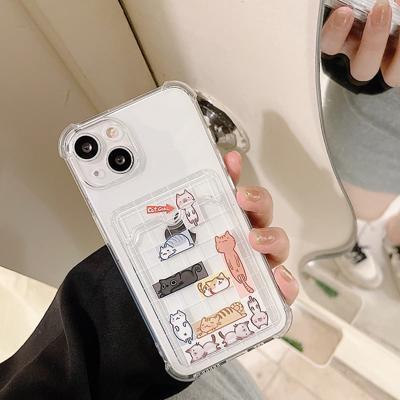 Card Slot iPhone Cat Phone Case - Cat Phone Case