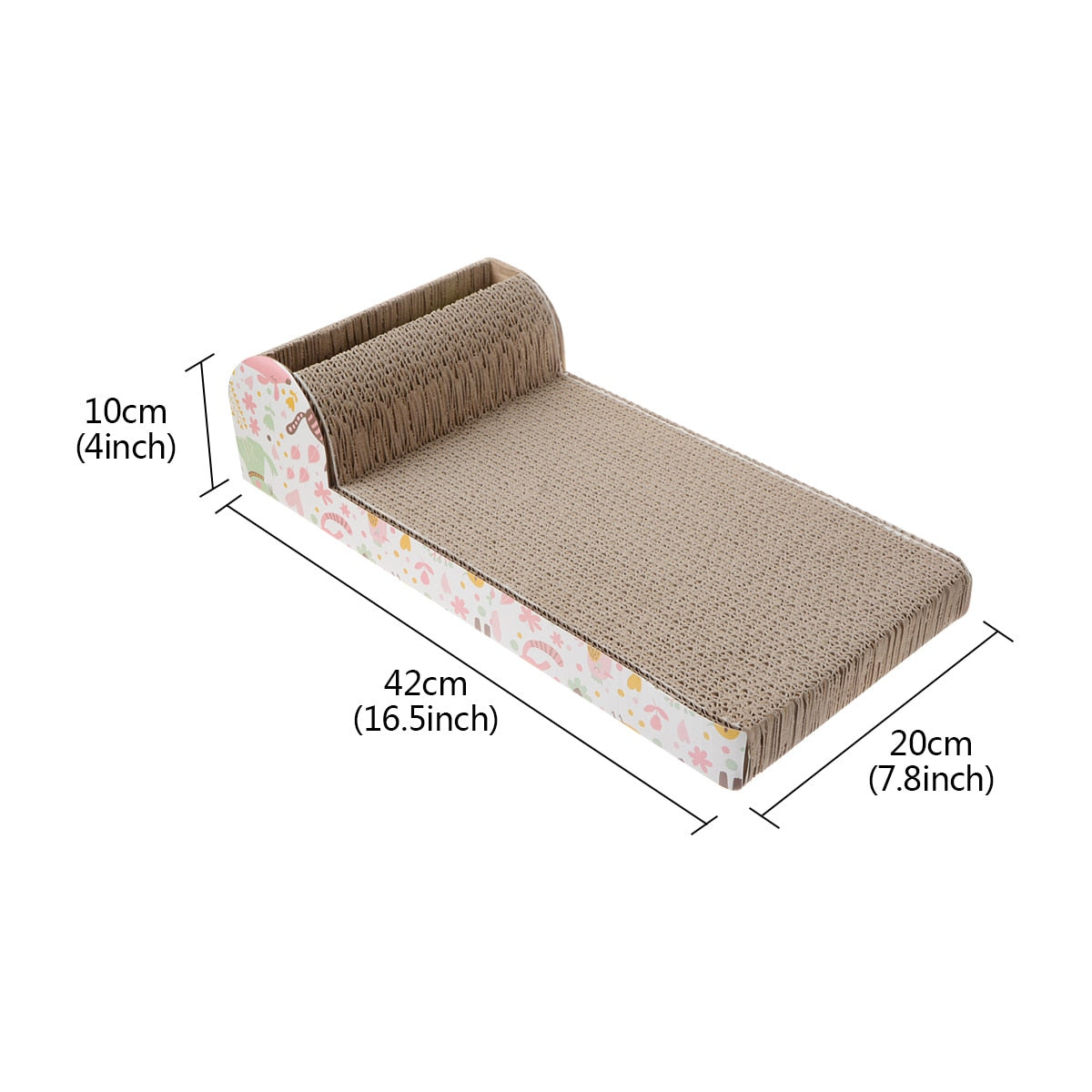 Cardboard Cat Scratcher Post - Bells - Cat scratching post