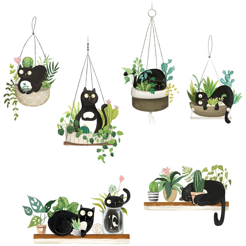 Cartoon Black Cat Wallpaper - Cat Wallpaper