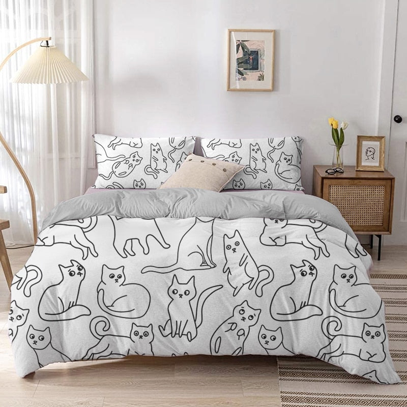 Cartoon Cat Duvet Cover