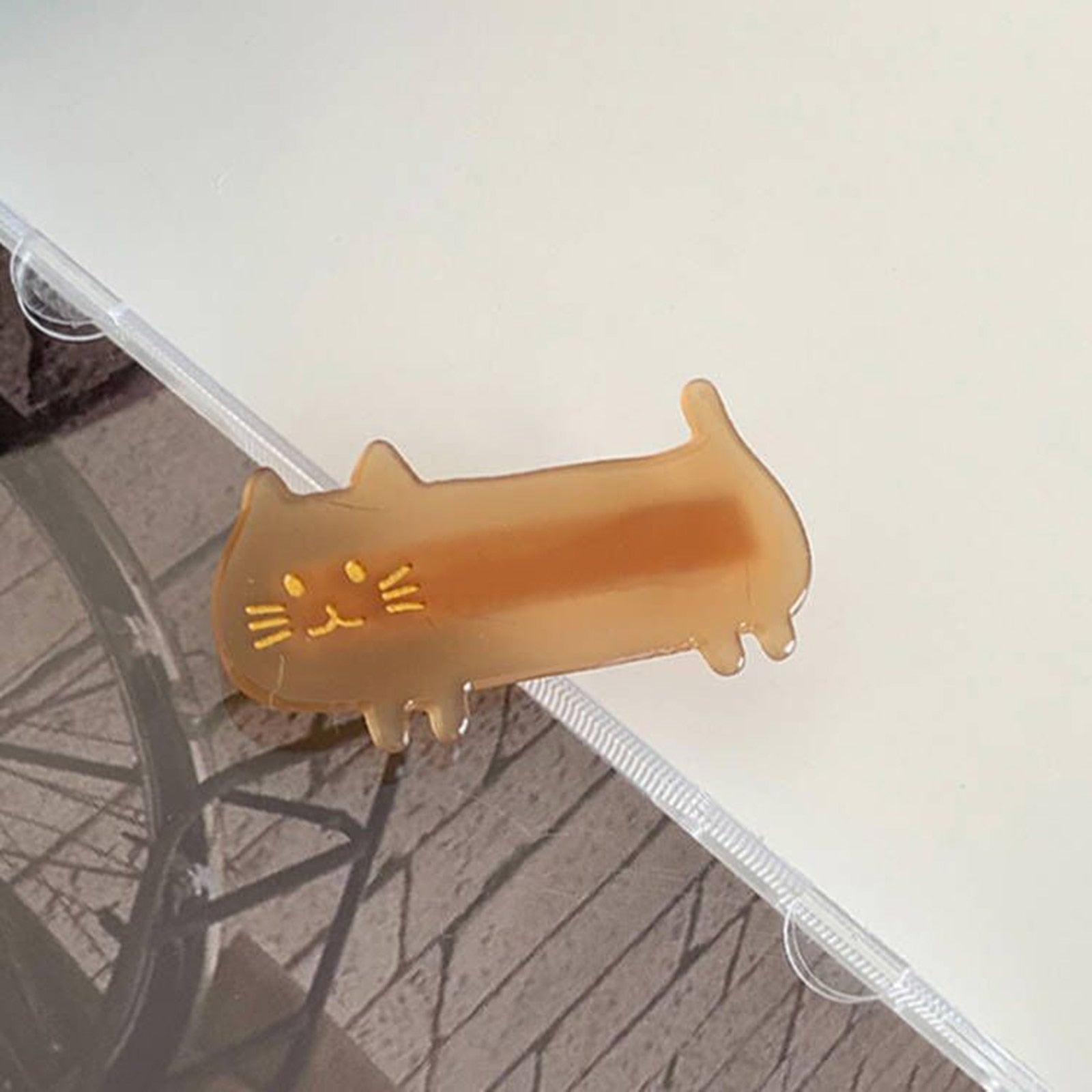 Cartoon Cat Hair Clip - Light Coffee - Cat hair clips