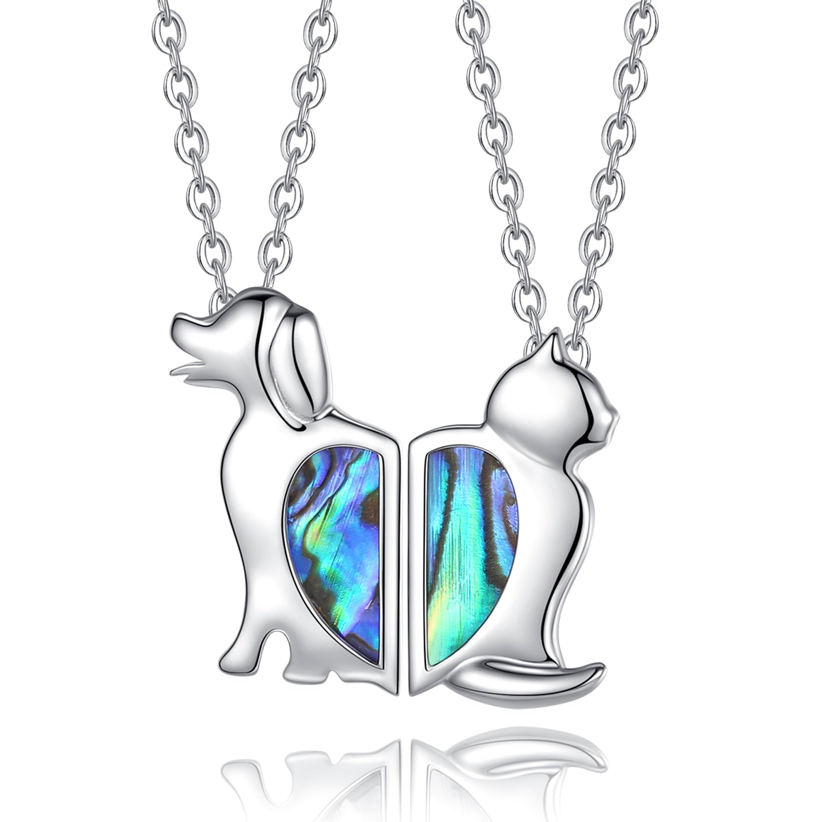 Cat and Dog Necklace - 18 Inch - Cat necklace