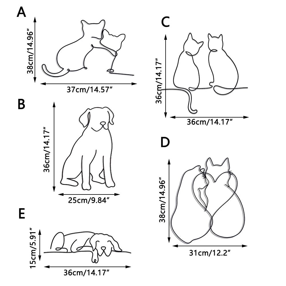 Cat and Dog Wall Art