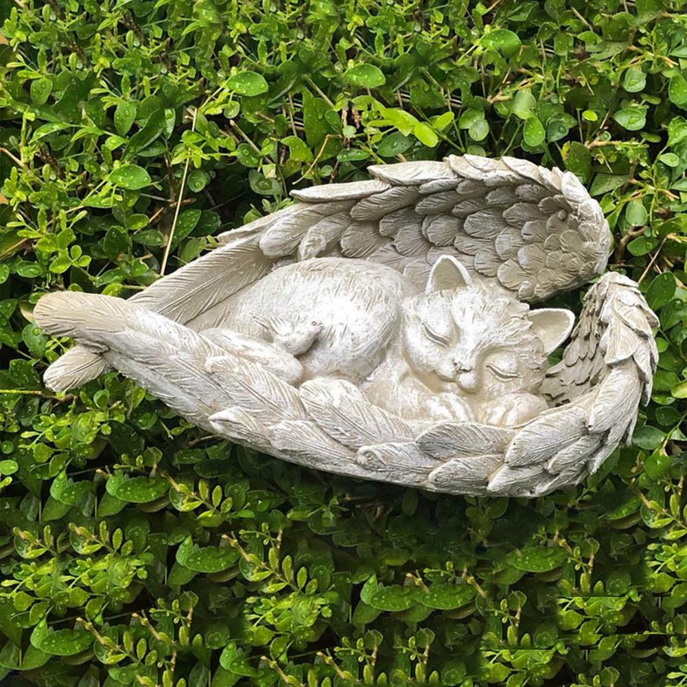 Cat Angel Statue