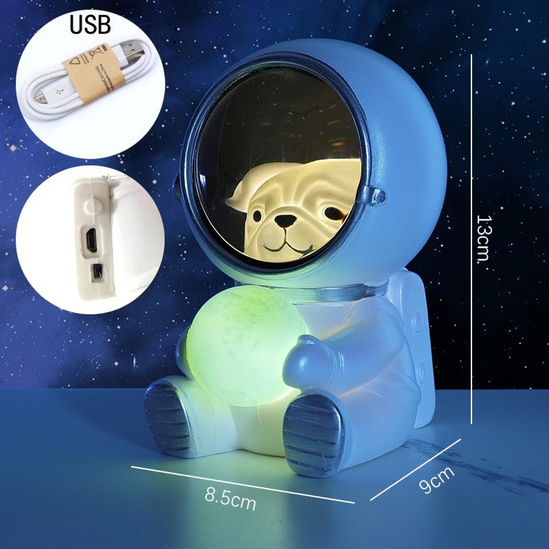 Cat Astronaut Night Light - Puppy USB Charging - Cat