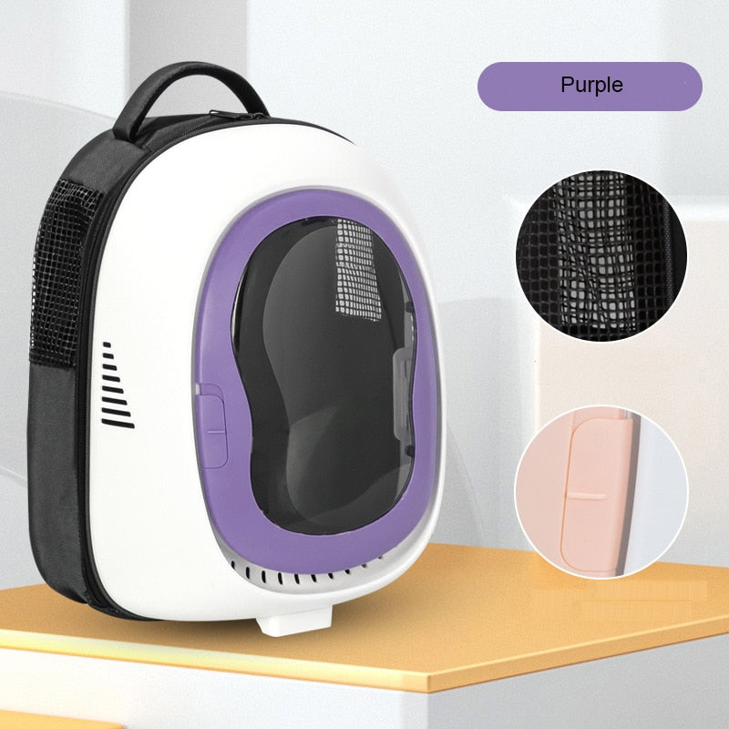 Cat Backpack Carrier Hiking - Purple - Cat Backpack Carrier