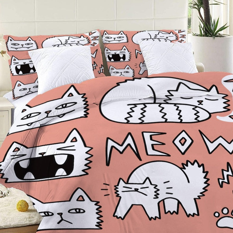 Cat Bed Cover - Pink / US Twin 173x218cm
