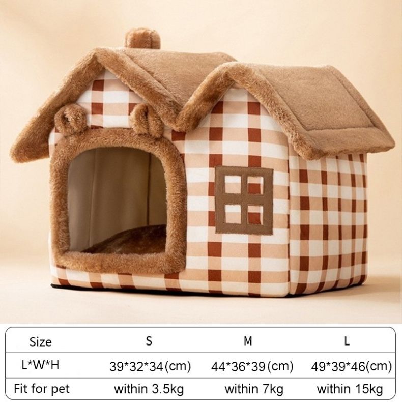 Cat Bed House - Coffee / S