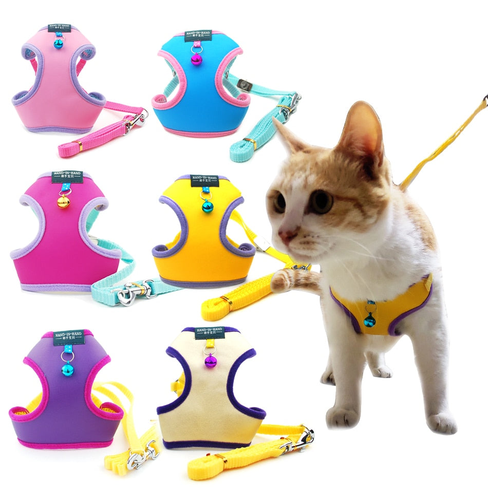 Cat Bell Walk Harness - cat harness leash