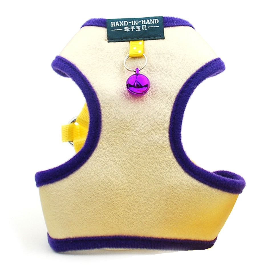 Cat Bell Walk Harness - Golden no leash / S - cat harness
