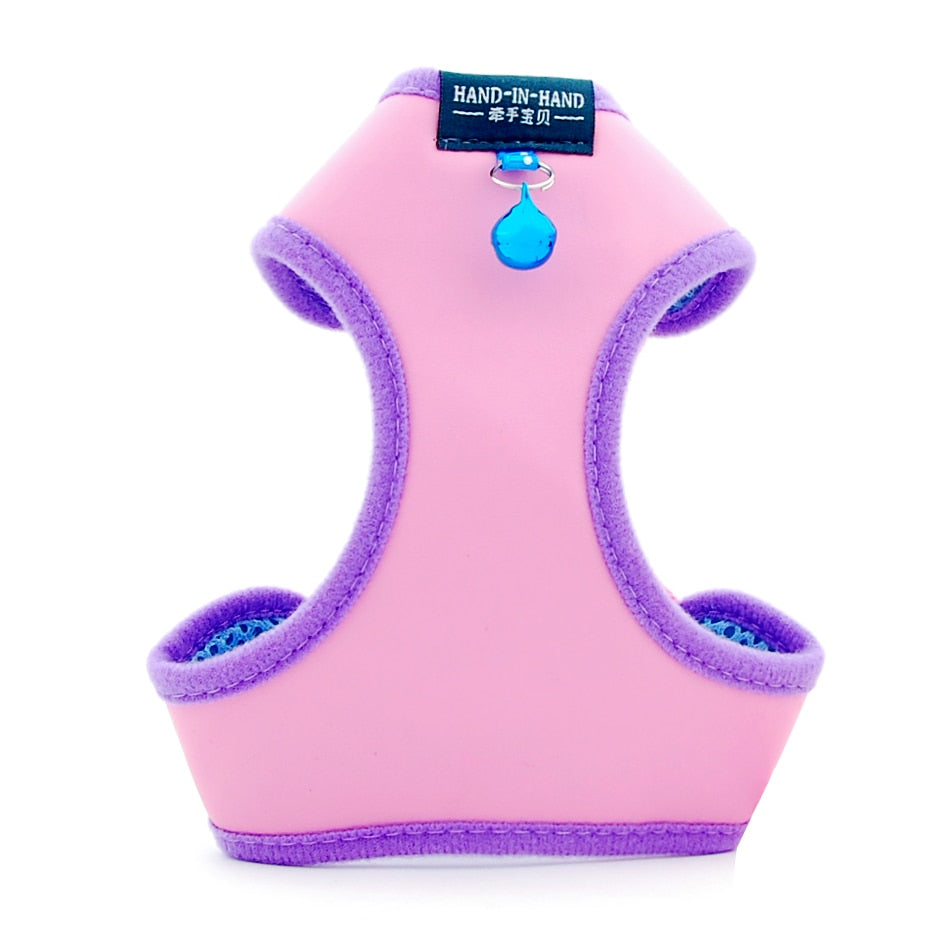 Cat Bell Walk Harness - PInk no leash / S - cat harness