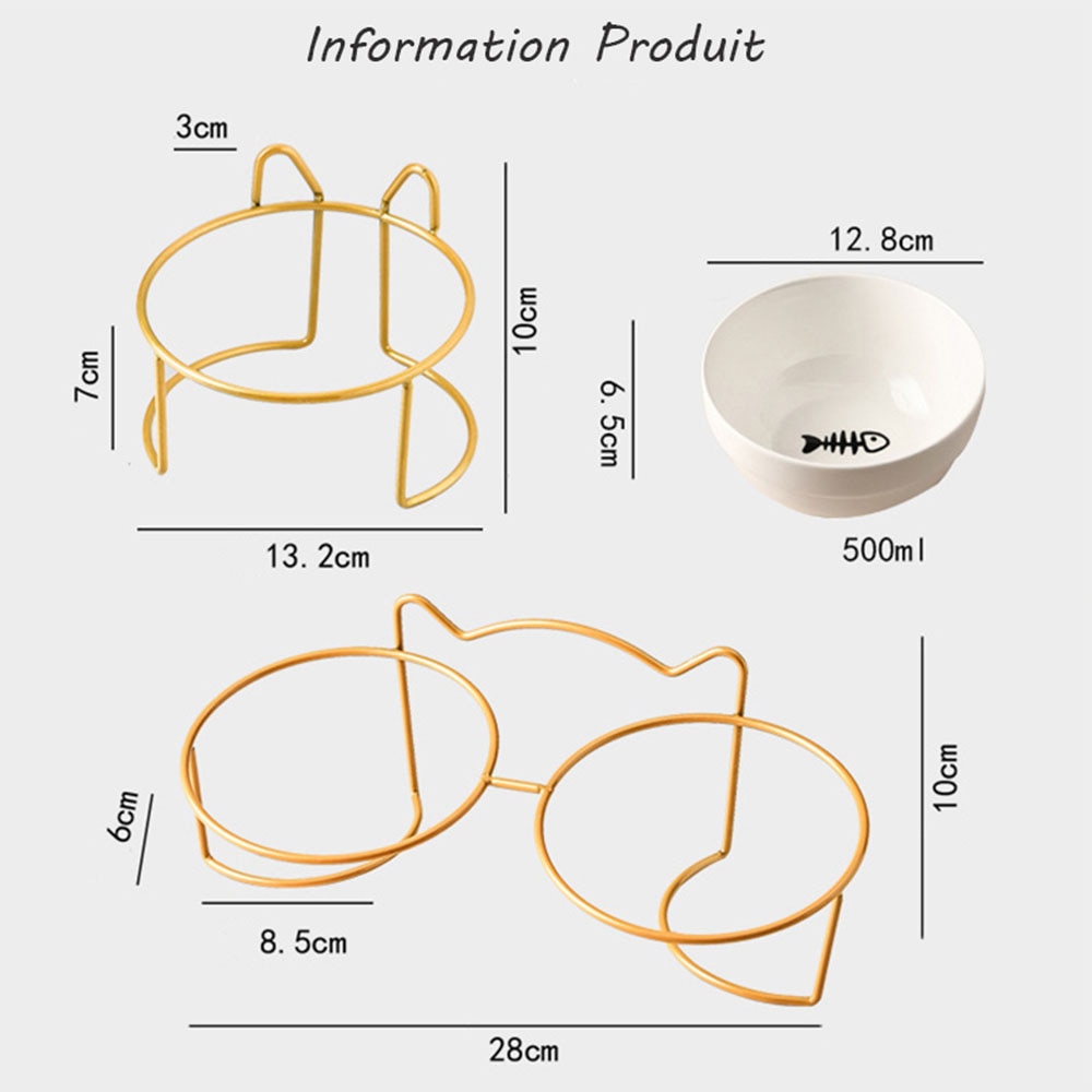 Cat Bowls with Stand - Cat Bowls