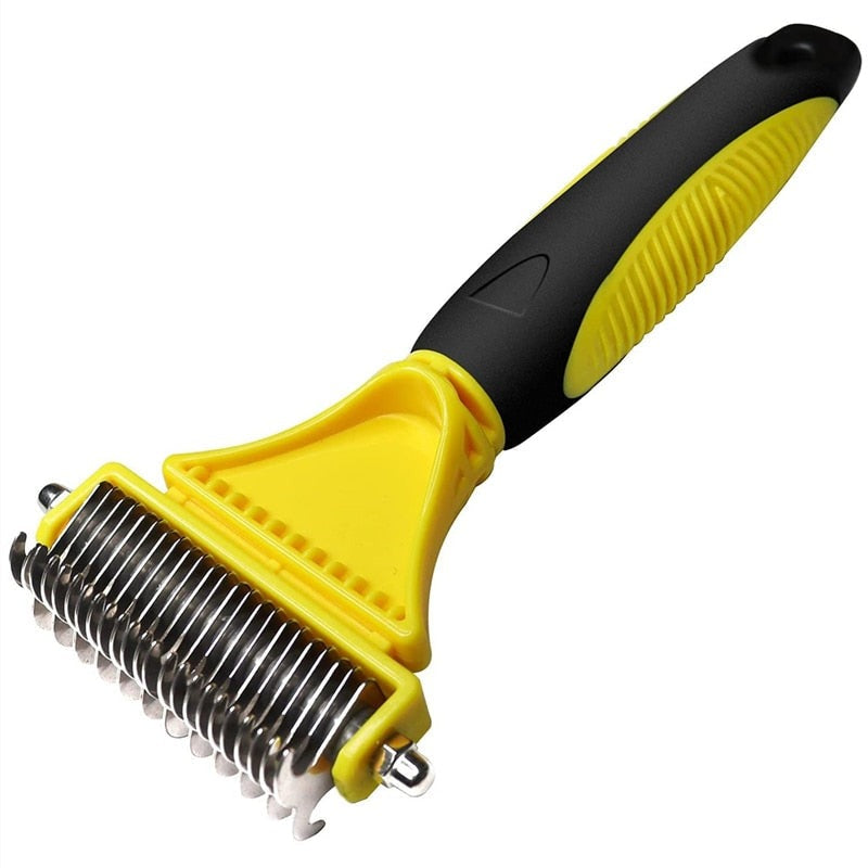 Cat Brush for Shedding - Yellow