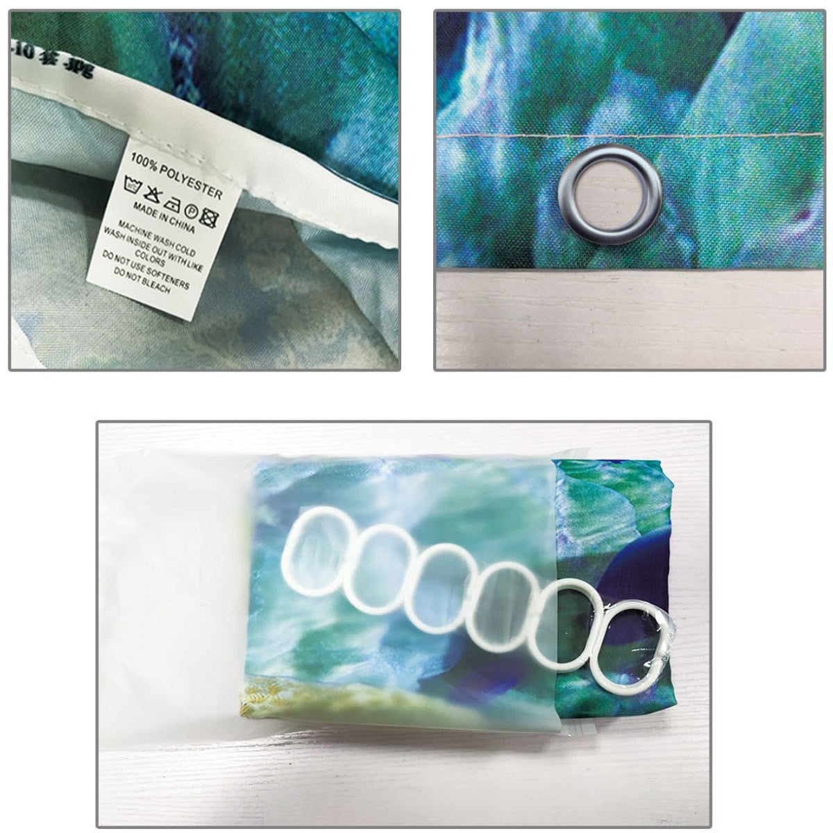 Cat Brushing Teeth Shower Curtain