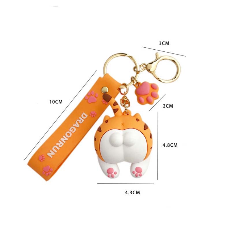 Cat Butt Keychain - Cat Keychains
