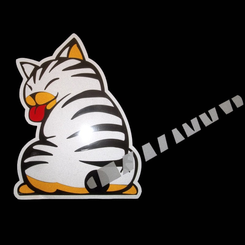 Cat Butt Stickers - White