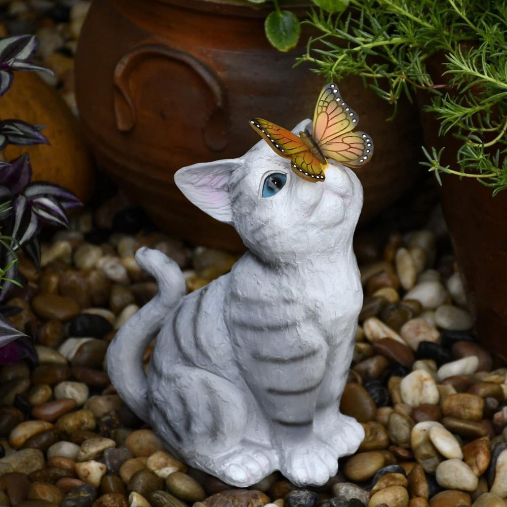 Cat Butterfly Statue