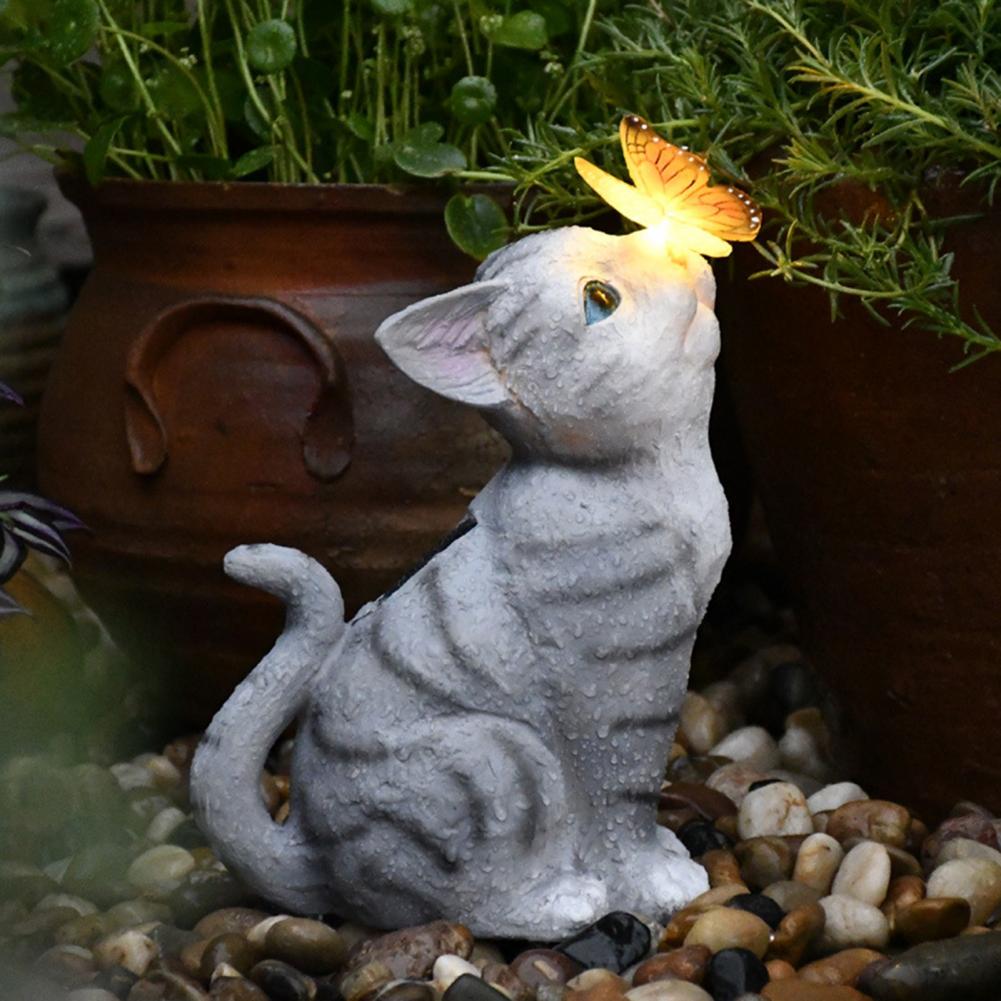 Cat Butterfly Statue
