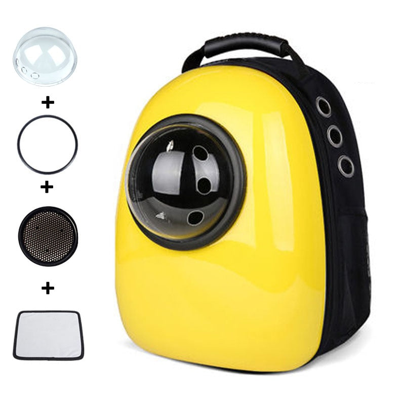 Cat Carrier Backpack for Large Cat - Bright yellow - Cat