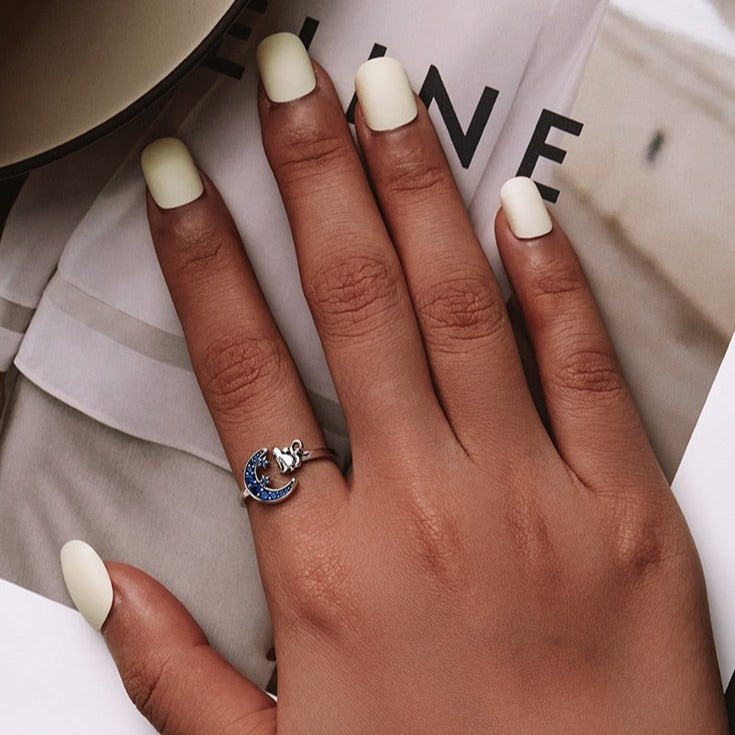 Cat Circle Ring - cat rings
