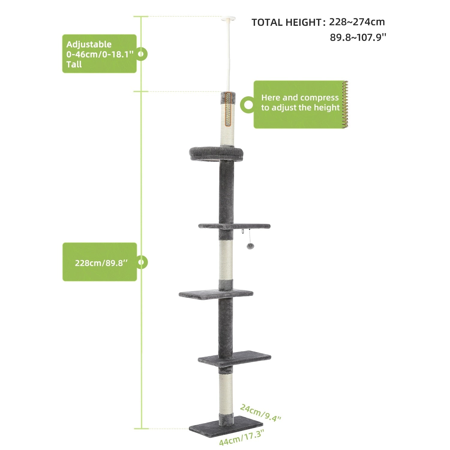 Cat Climber Tree - Grey / United States