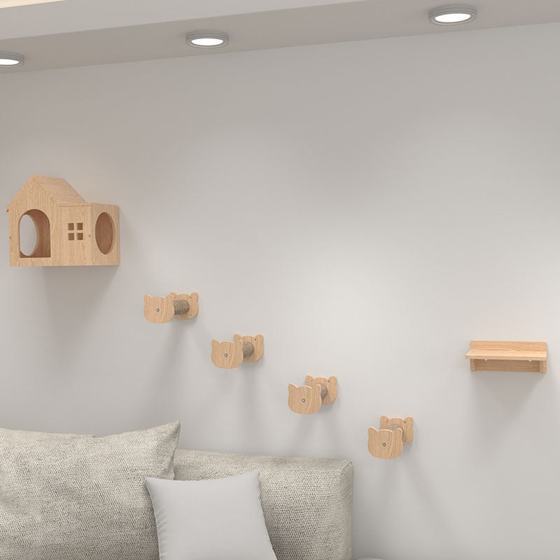 Cat Climbing Wall Platform