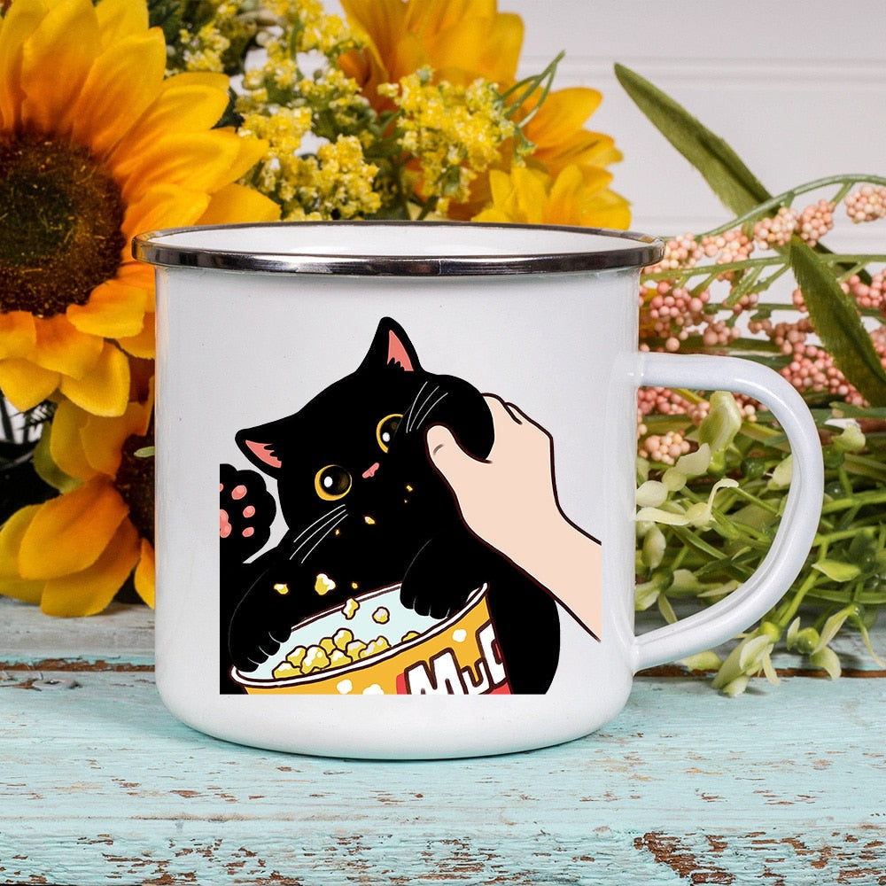 Cat Coffee Mug - Black / 360ML