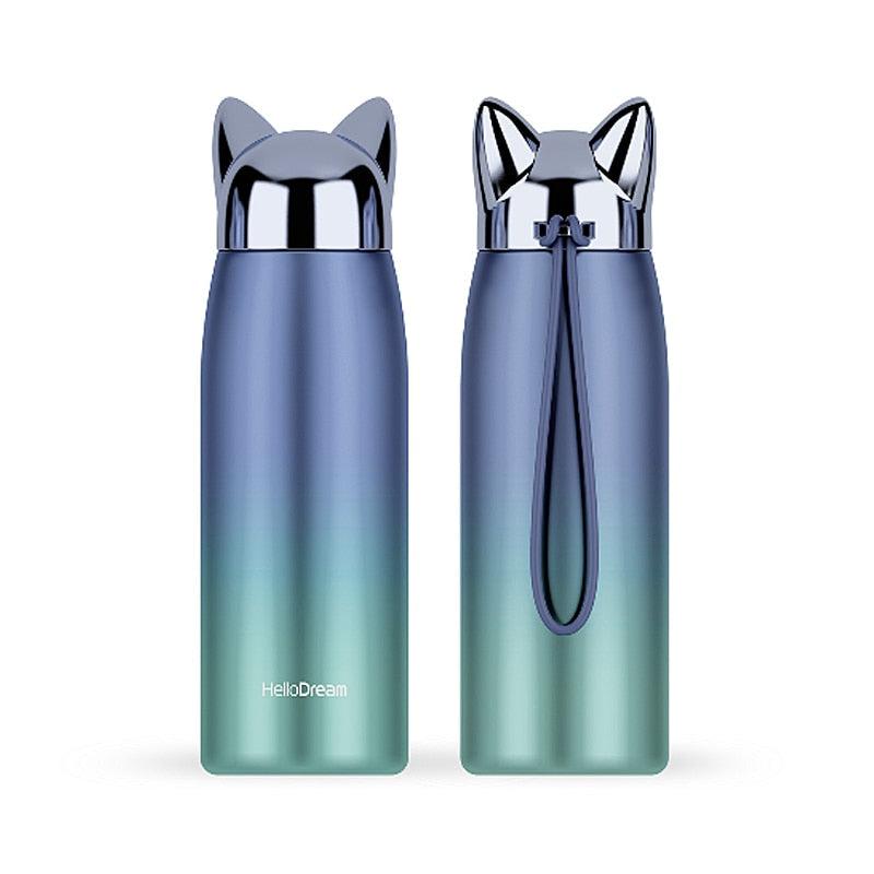 Cat Coffee Thermos - 301-400ml / Blue