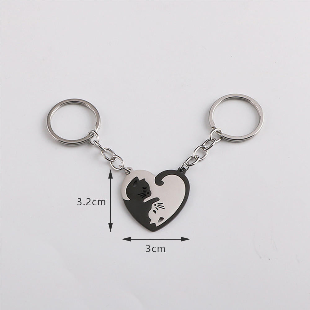 Cat Couple Keychain - Cat Keychains