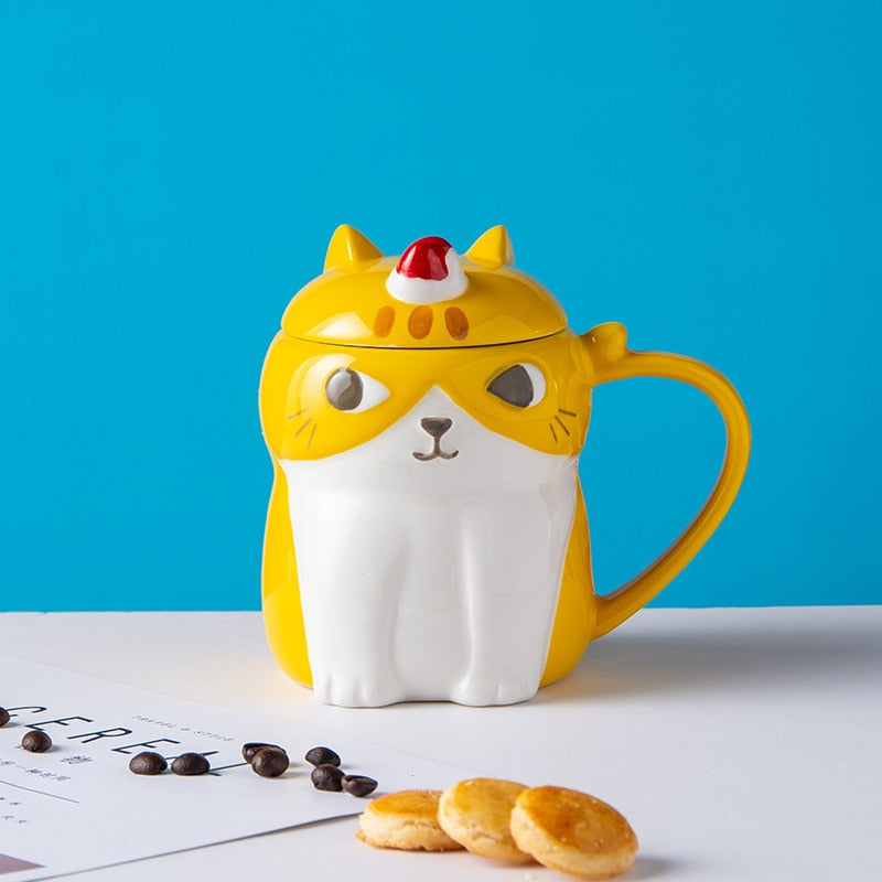 Cat Couple Mug - Yellow / 400ml