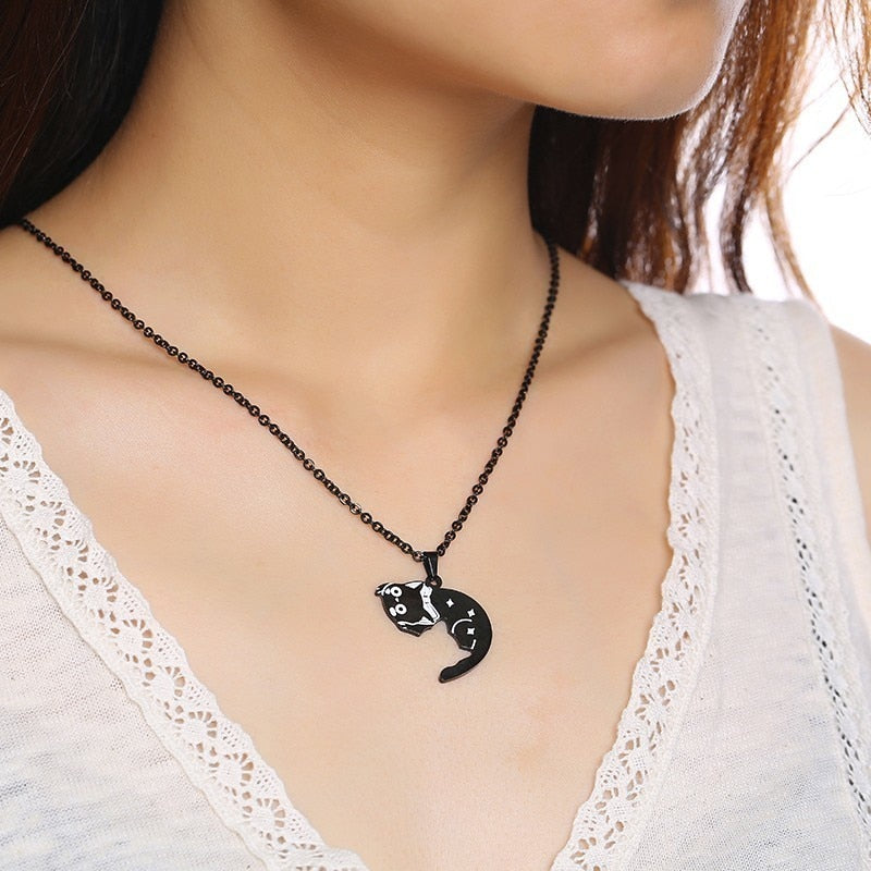 Cat Couple Necklace - Cat necklace