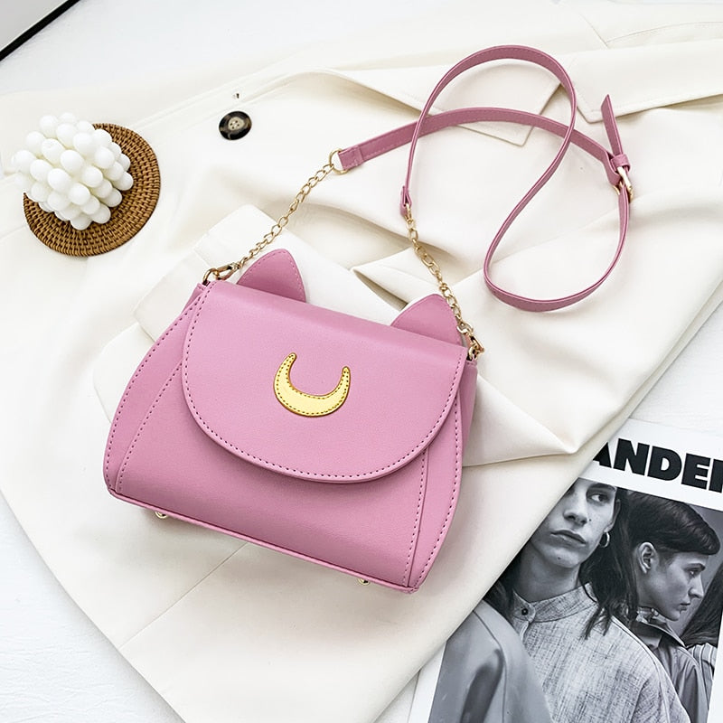 Cat Crossbody Purse - Pink - Cat purse