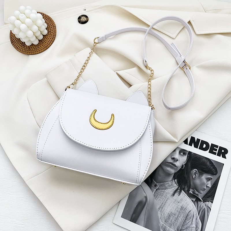 Cat Crossbody Purse - White - Cat purse