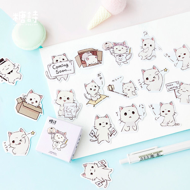 Cat Cute Selfie Stickers