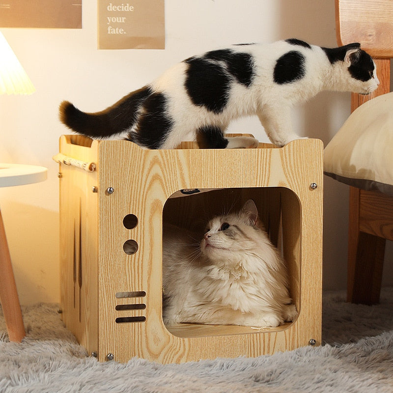Cat Desk Bed - Square / 34x34x35cm