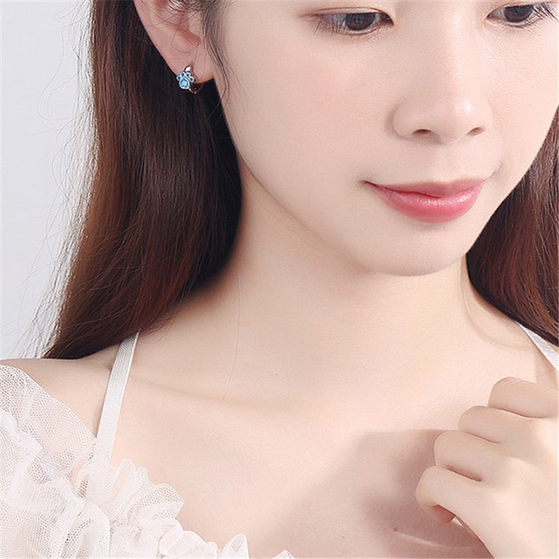 Cat Diamond Earrings - Cat earrings