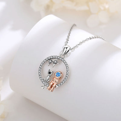 Cat Diamond Necklace - Cat necklace