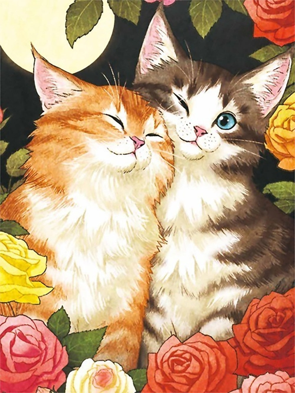 Cat Diamond Painting Kits - Yellow / 30x40cm-Round Drill