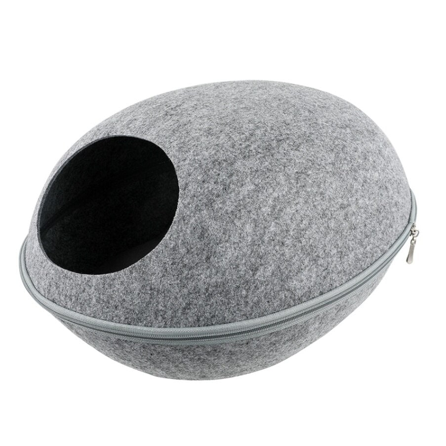Cat Egg Bed - Light Gray