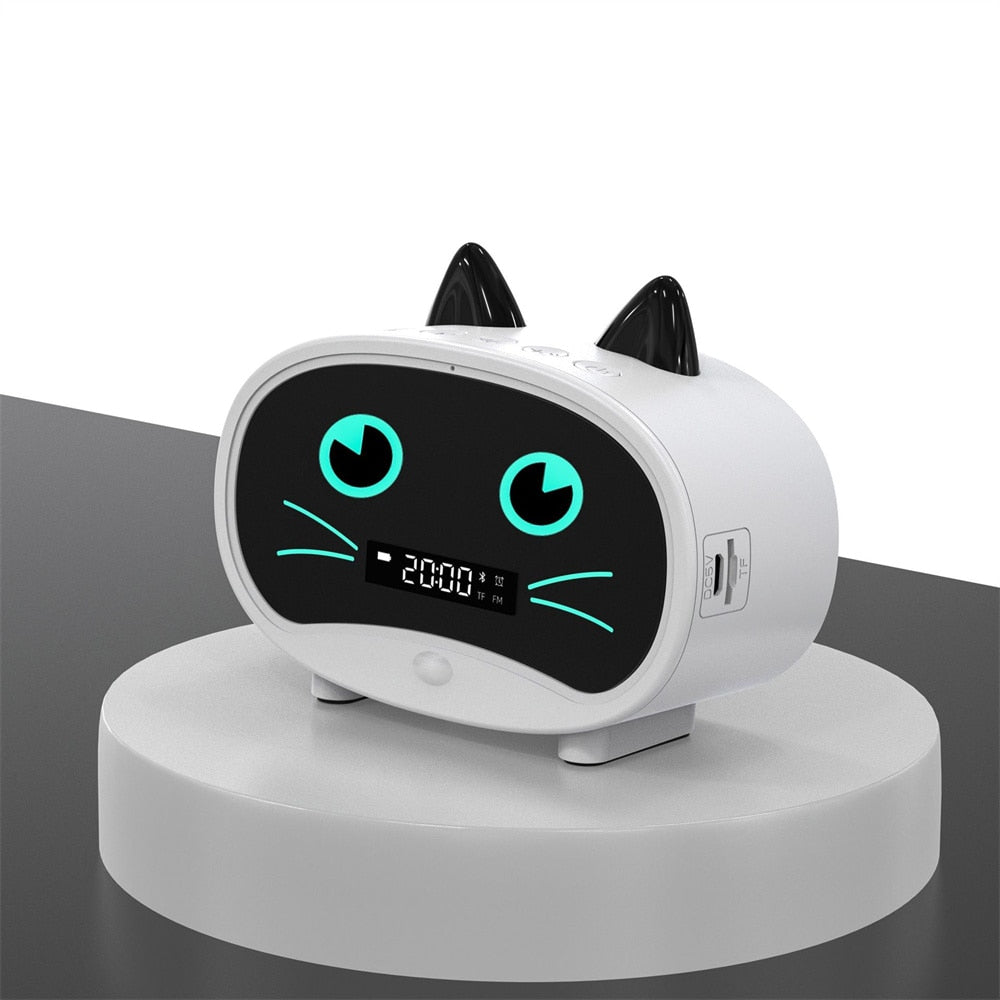 Cat Eye Clock - White