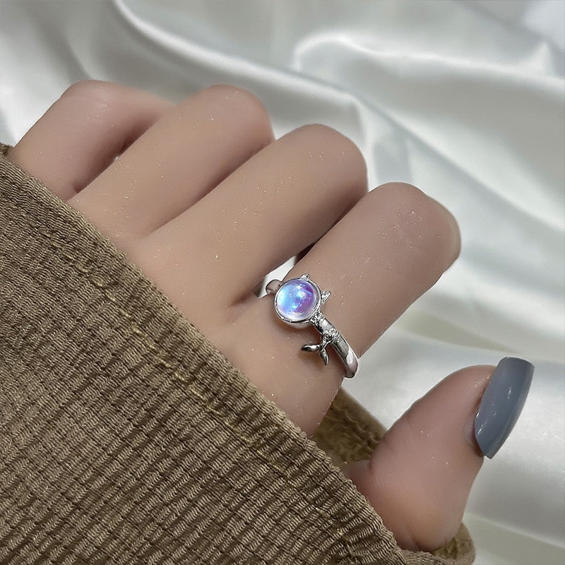 Cat Eye Diamond Ring - cat rings